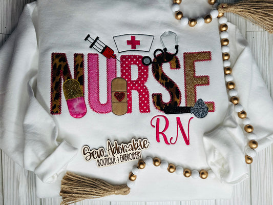 Nurse Applique Embroidery