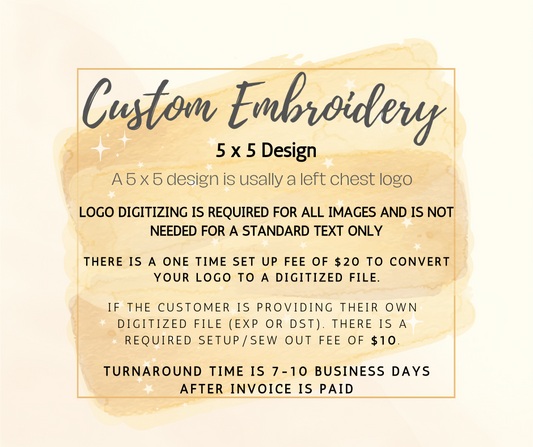 Custom Embroidery 5x5 Design