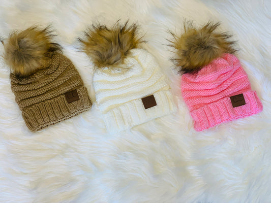 Knitted Pom CC Beanie