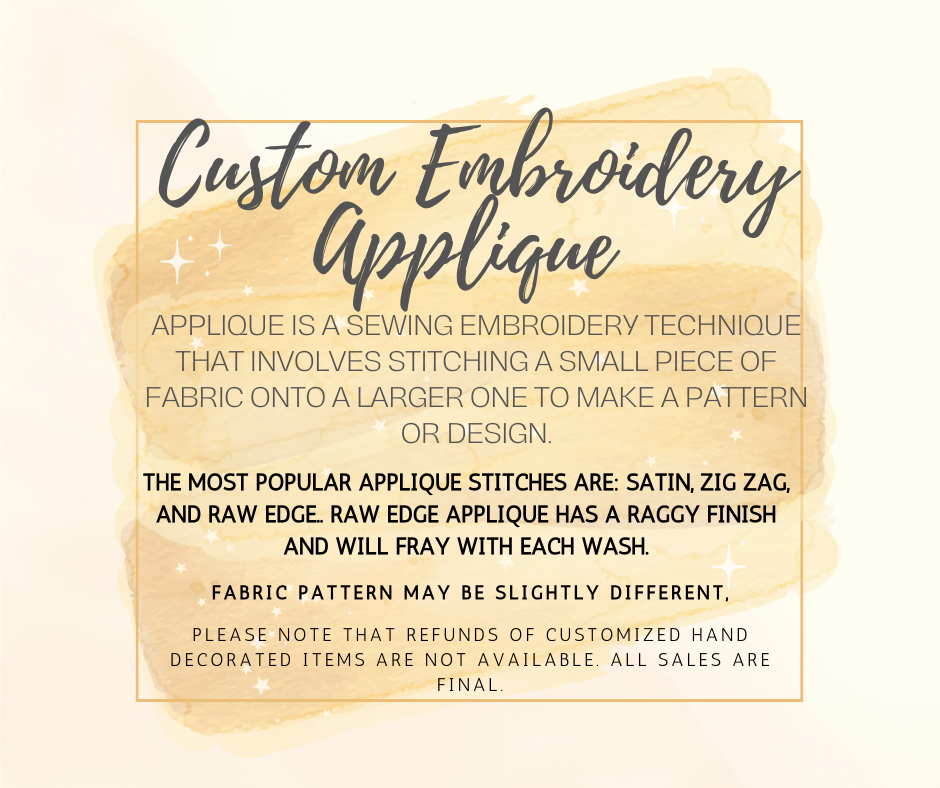 Kids Custom Embroidery Applique