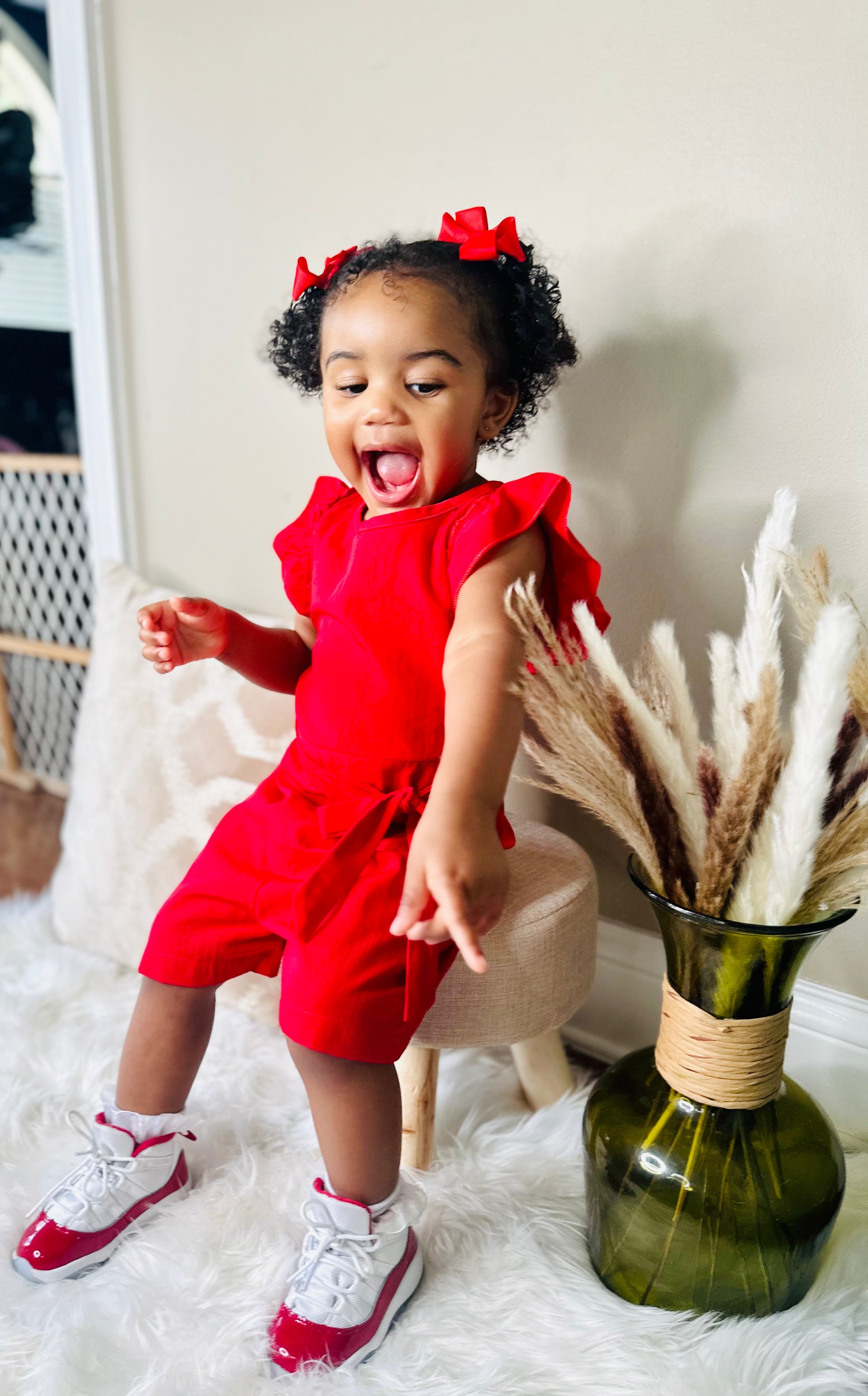 red dress boutique jumpsuit Go With The Flow Jumpsuit in Red Medium